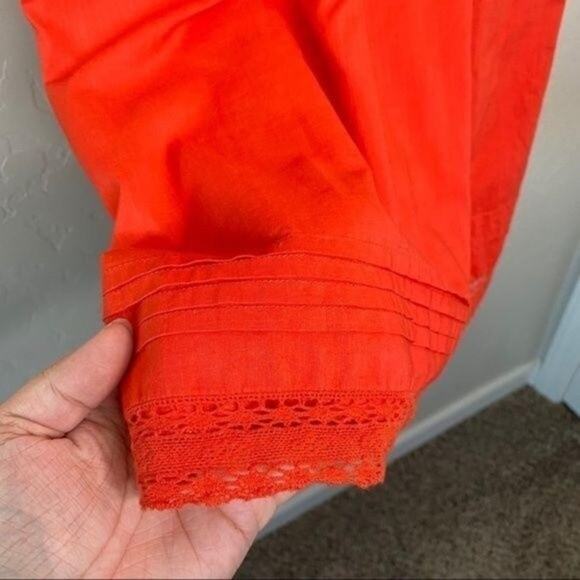 Maeve Anthropologie Oratory Lace Trim Bib Dress Medium - Picture 6 of 9